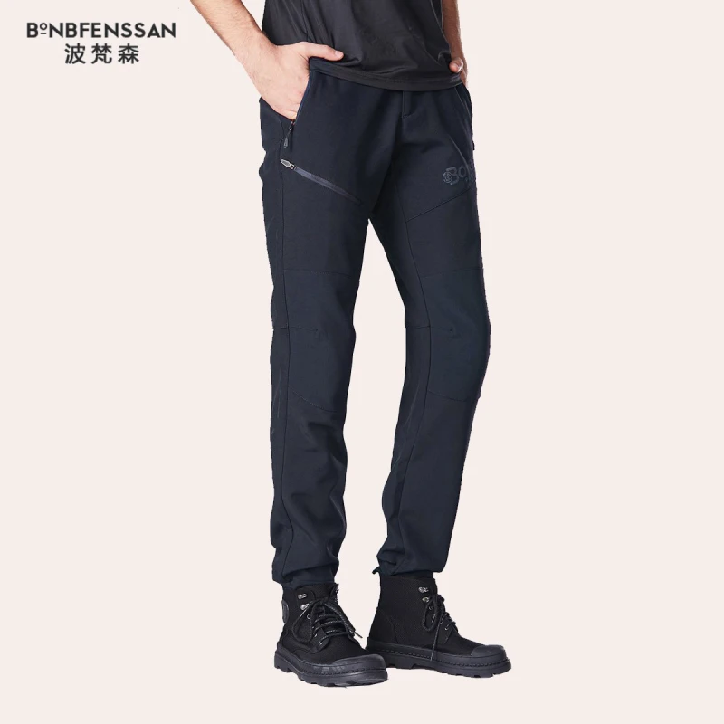 Мужские зимние теплые осенне-зимние походные брюки Softshell водонепроницаемые