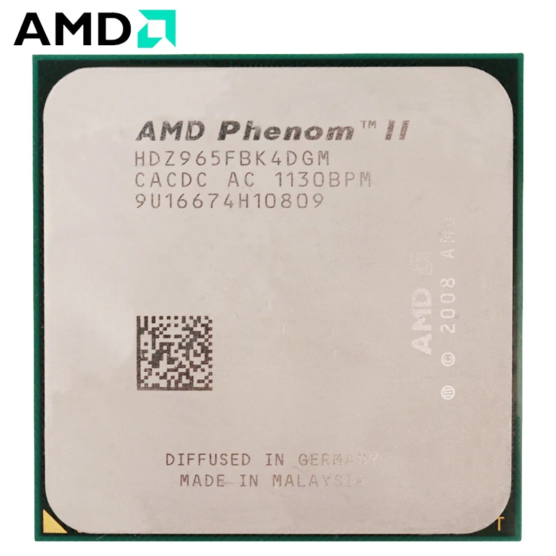 

Четырехъядерный процессор AMD Phenom II X4 965, разъем AM3 125 Вт 3,4 ГГц 938-pin, процессор для настольного компьютера X4 965, разъем am3