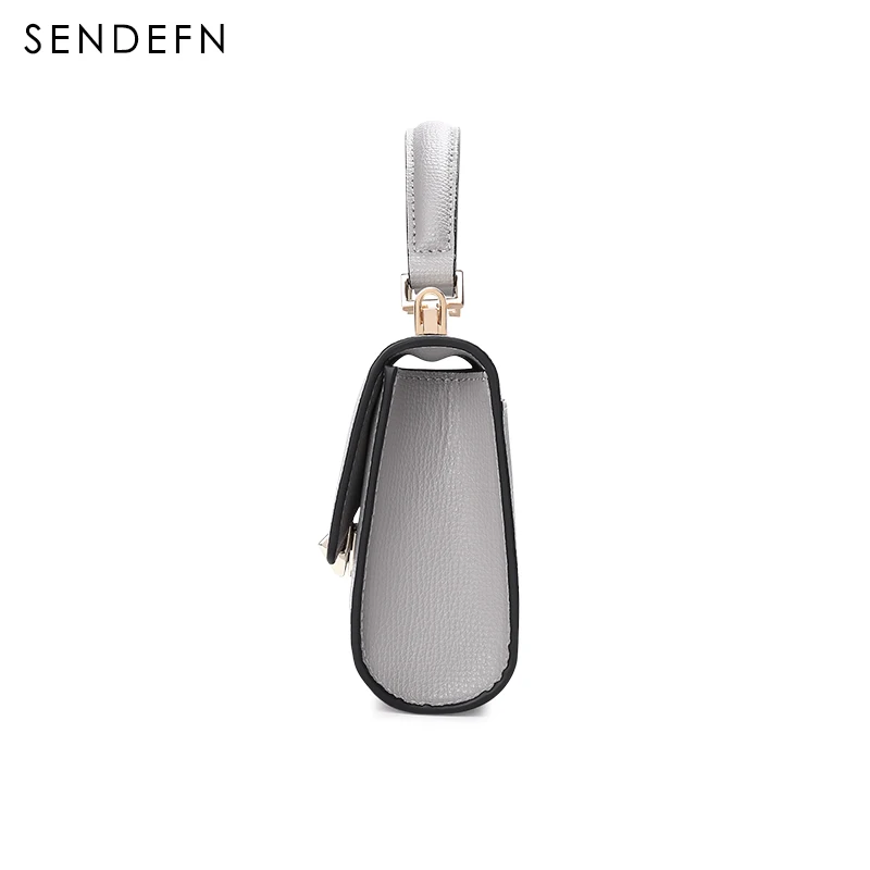 Sendefn Сумка женская кожаная сумка модная мини тоут на молнии Маленькая мессенджер
