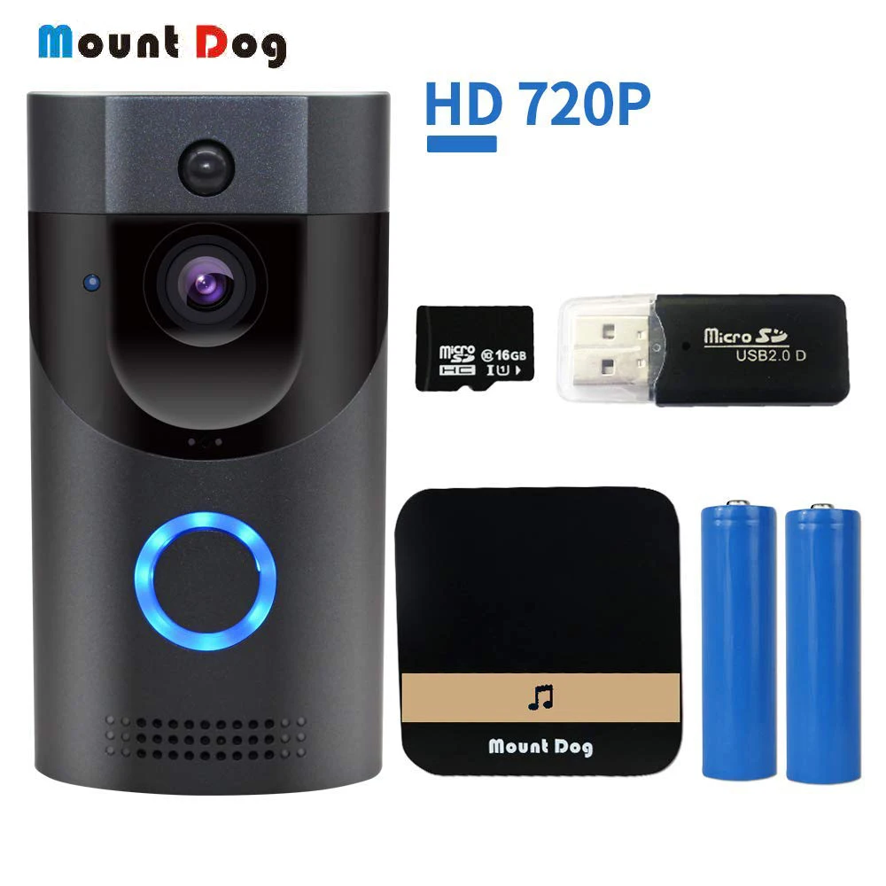 Умный домофон видео дверной звонок камера беспроводной 720P HD Домашняя