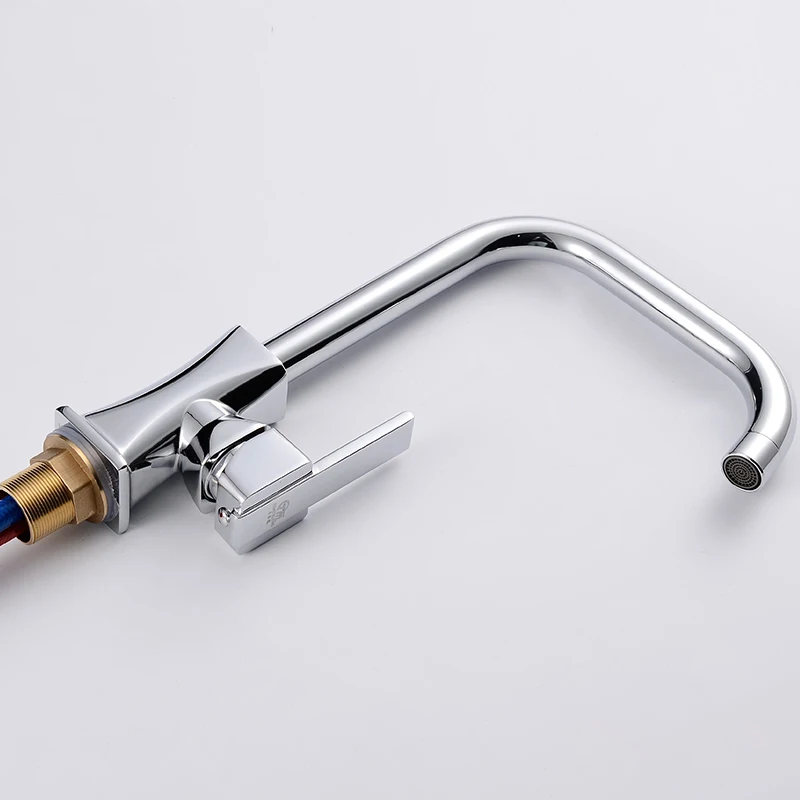 

360 degree roating kitchen mixer tap.Stainless steel cold & hot bsain faucet.Swivel chrome finished single handle kitchen tap.