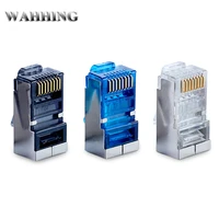 cat6 cat5e rj45 connector colorfu easy and quick two piece network cat6 rj45 plugs stp metal shielded rj45 module plug hy1540