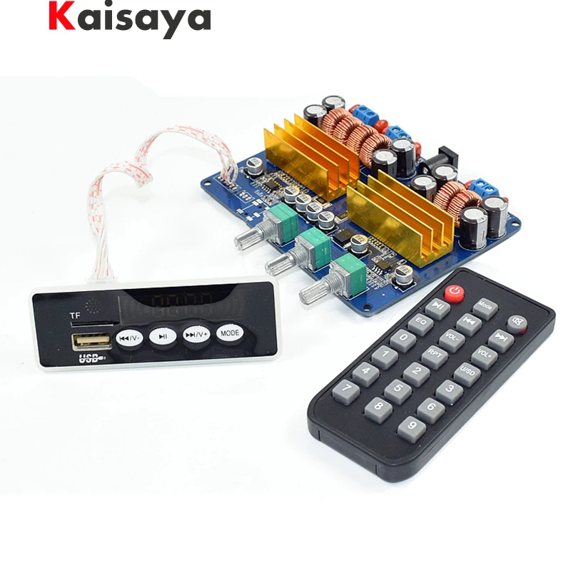 Сборка 100 Вт+ 50 Вт+ 50 Вт TPA3116 2,1 Bluetooth усилитель мощности плата TF карта USB FM AUX сабвуфер плата