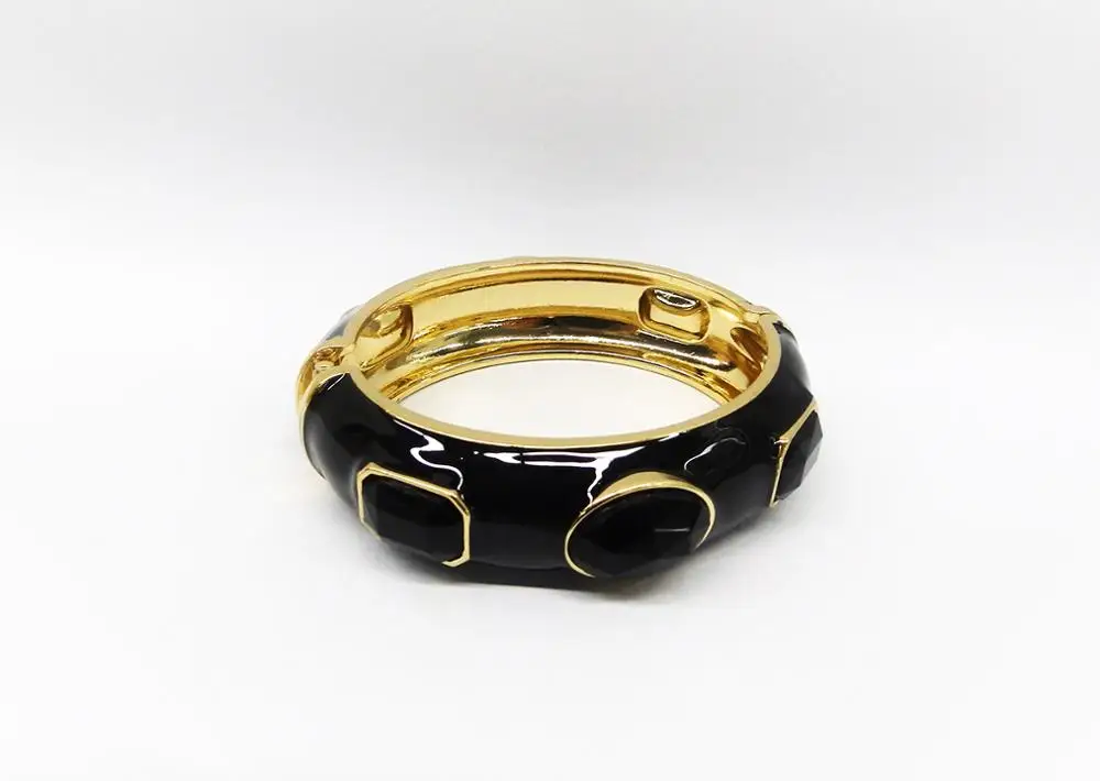 Черный золотой разбитый трехмерный ретро геометрический простой акриловый