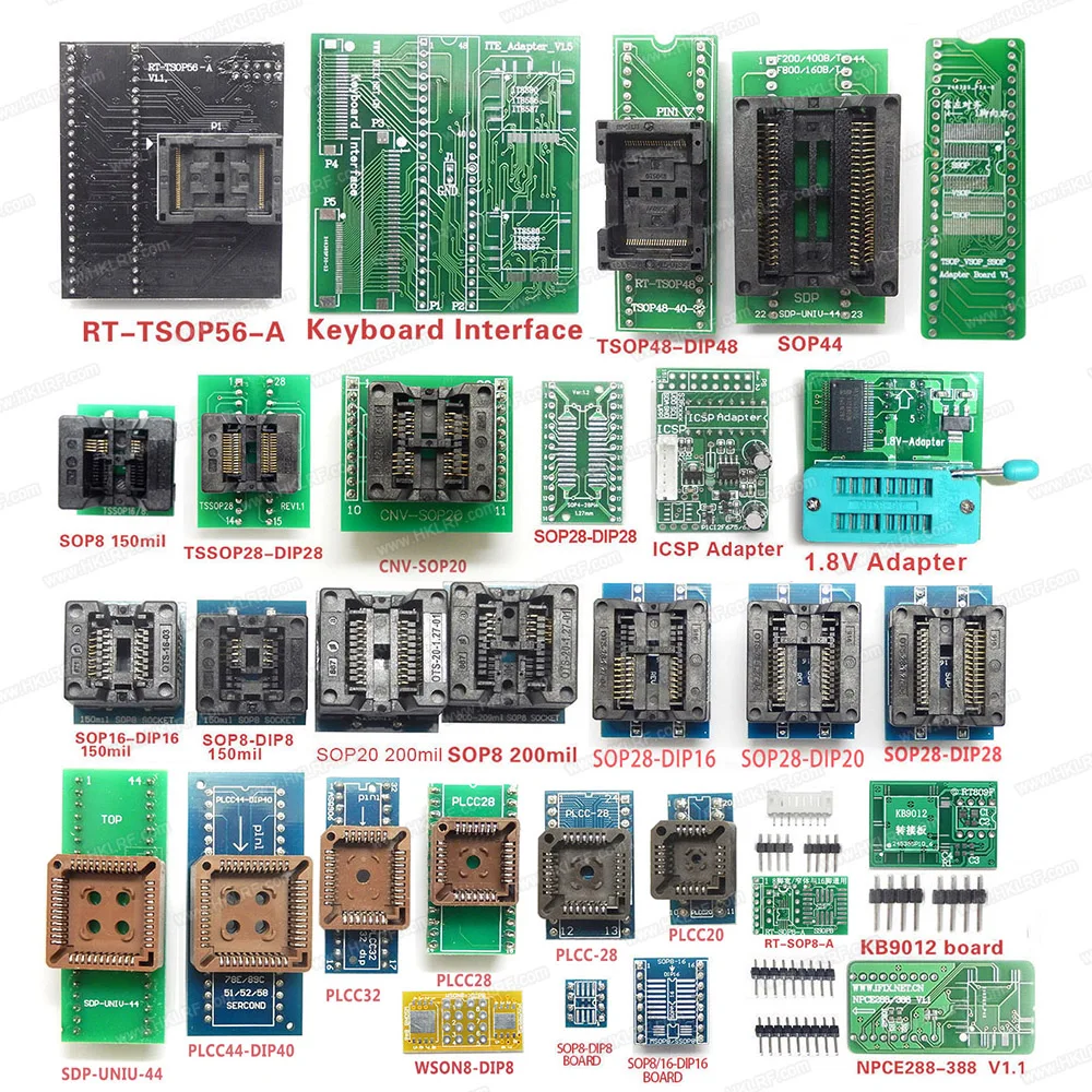 RT809H USB Универсальный программатор + 55 адаптеры EMMC NAND флэш супер все Комбинации с
