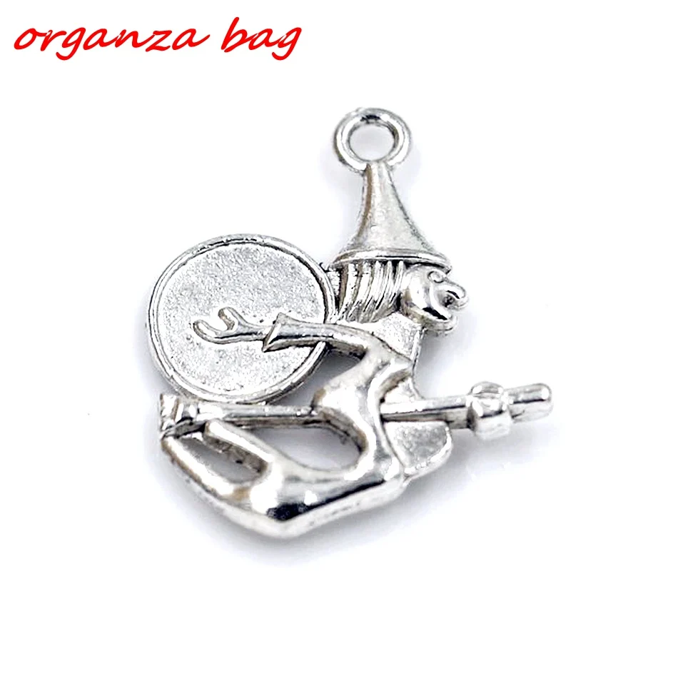 

15PCS Antique Silver Witch Charms For Jewelry Making Findings