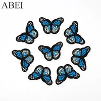 10pcslot embroidered butterfly patches iron bags stickers diy women girl dress appliques handmade sewing garment accessories