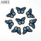 10 шт.лот, вышитые нашивки в виде бабочек, железные сумки, наклейки сделай сам для женщин, девушек, платья, Аппликации, аксессуары для шитья одежды ручной работы