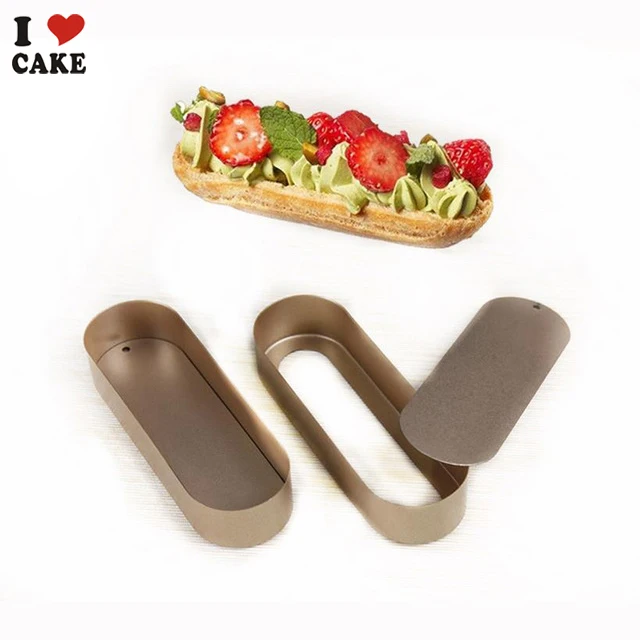 Я люблю торт 1 шт. Eclair Puff плесень печенье шасси молния перемещение бисквит Remavable