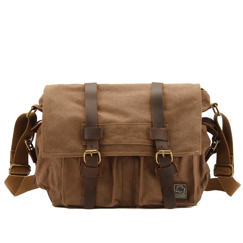

New Canvas Messenger Bags DSLR Camera Canvas Shoulder Bag Men Women Fashion String Casual Travel Messenger Bag