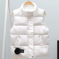 new fashion winter vest for women collar sleeveless short coat women jacket waistcoat female autumn women clothing