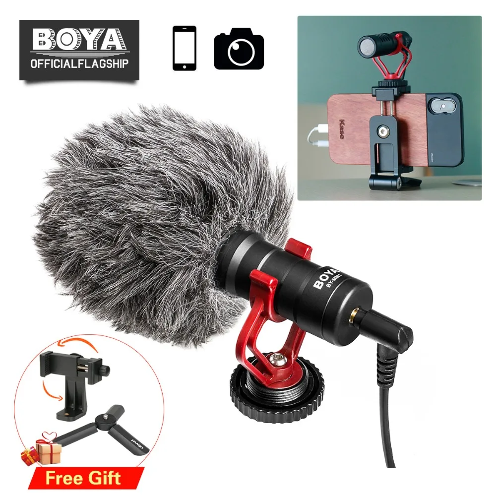 BOYA BY MM1 телефон видео дробовик микрофон Vlogging Запись для iPhone Nikon Canon | Микрофоны -32842161907