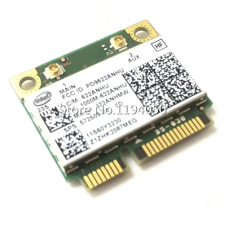 Intel Беспроводной карты 6200 60Y3231 EDGE14 15 E10E30 E40 E50 Dual Band Беспроводной LAN 802.11n 2,4 ГГц и 5,0 ГГц 300 Мбит/с 622AN