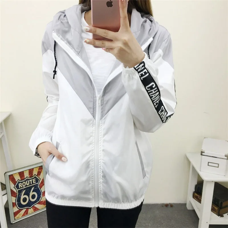 Весенняя новинка куртка-бомбер с капюшоном унисекс ветровка Студенческая куртка