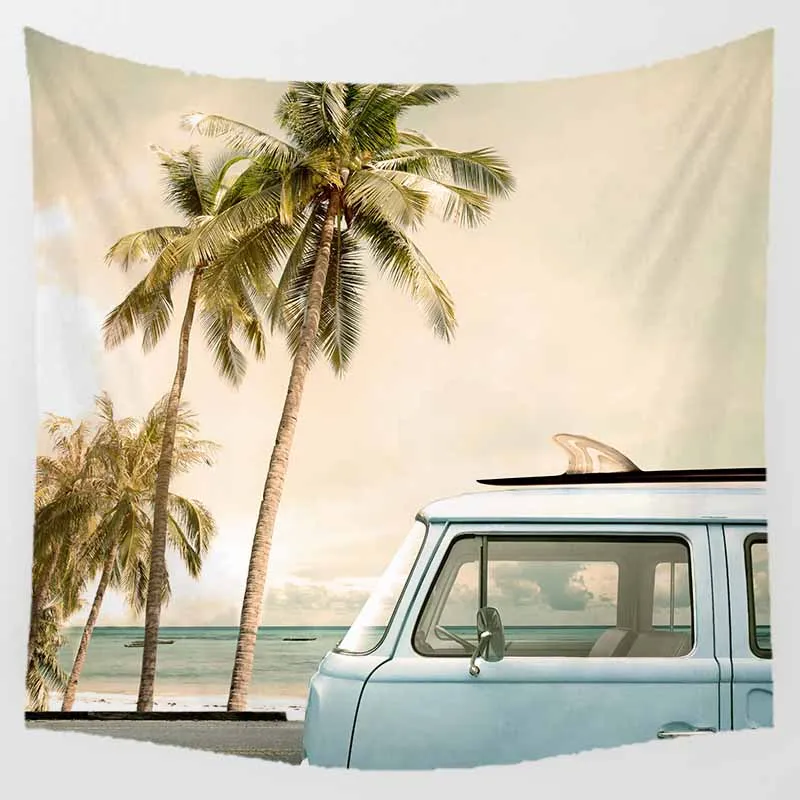 

Hot sale square shape creative god and vacation pattern wall hanging tapestry home decoration wall tapestry 150*150cm