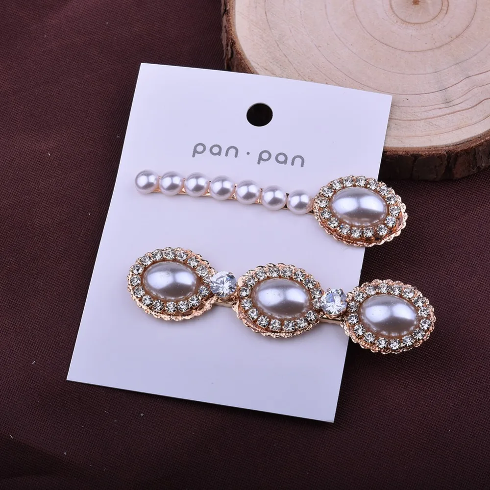 Лидер продаж корейский жемчужный зажим для волос романтический Набор шпилек