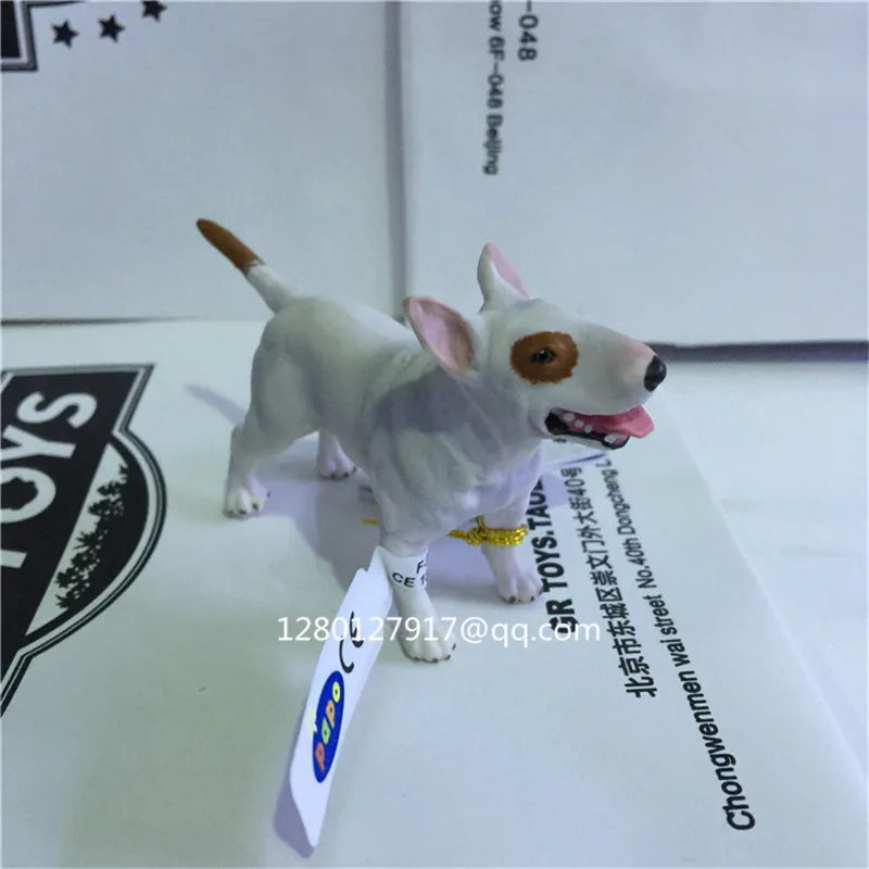 Cute Puppy Statue Simulation DOG Bull Terrier Creative Home Decor Action Figure Collectible Model Toy Valentines Gift 9CM P1156 | Игрушки и