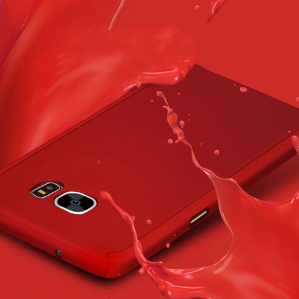 360 чехлов PC Передняя Задняя крышка Полный чехол для Samsung Galaxy S7 S8 Plus S9 Note 8 S6 Edge A3 A5 A7