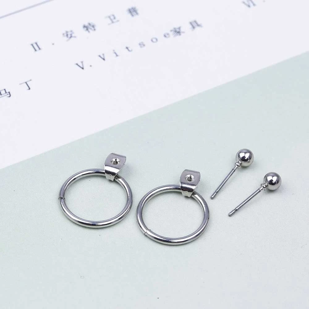 Модные маленький металлический шарик падение серьги в стиле панк золотого и серебряного цвета Цвет Круглый Круг Длинные висячие серьги лучший подарок для Для женщин