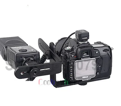 Металлический L-образный кронштейн для вспышки фонарик держатель камеры быстрое