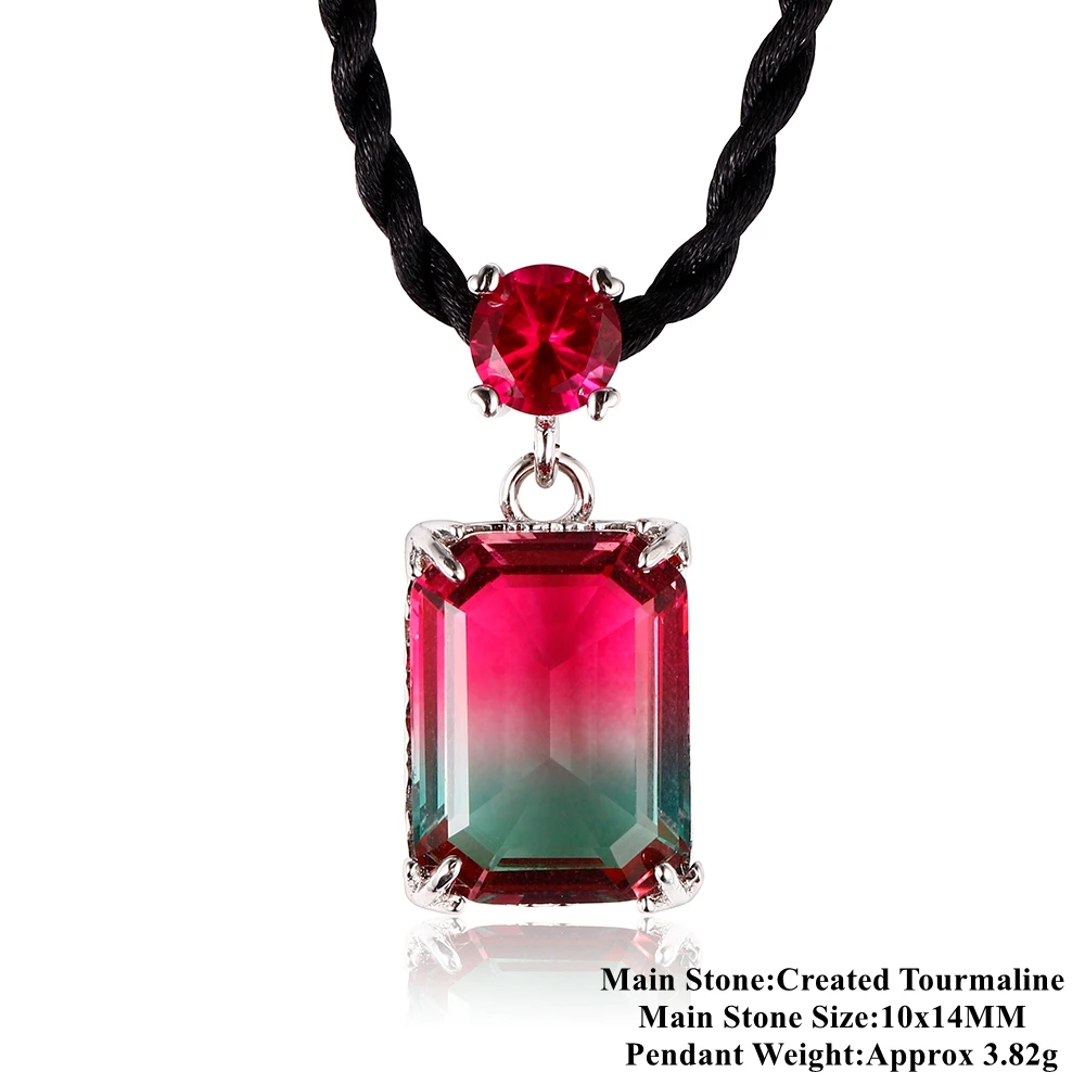 

Nasiya New Design Choker Rope Necklace With Tourmaline Pendant Short Collar Necklace For Women Party Birthday Wholesale Gift