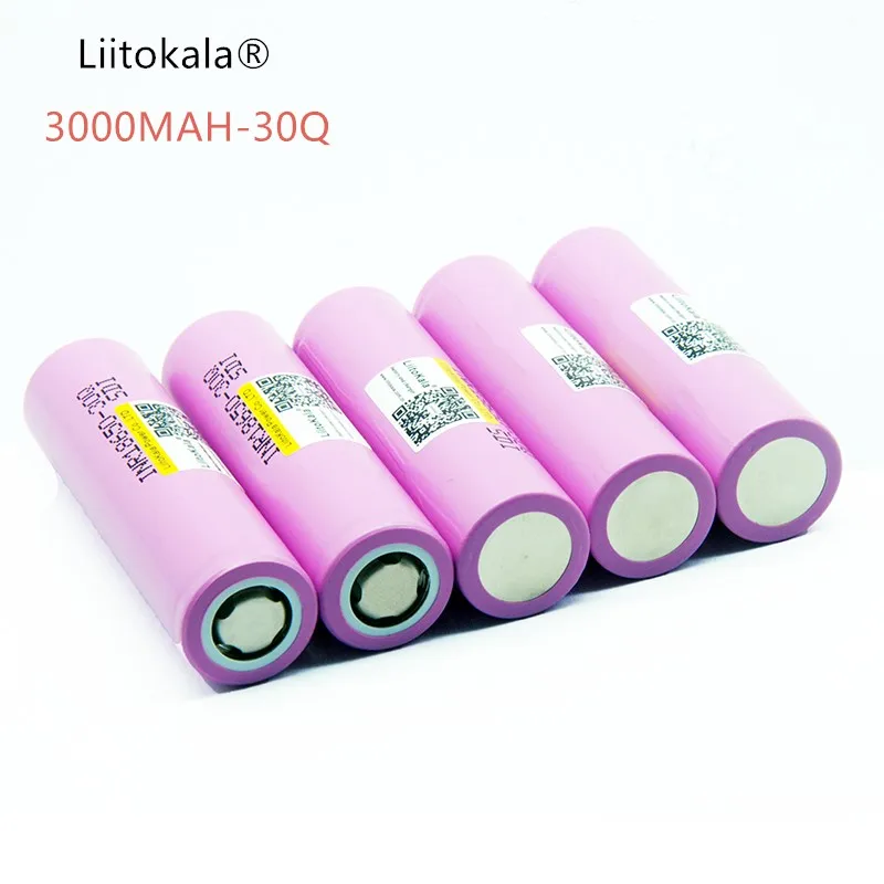 5 шт. Liitokala 100% оригинал novo para Для inr 18650 30q bateria 3 7 v 3000 mah Li Ion baterias recarregaveis|bateria 18650|li-ion