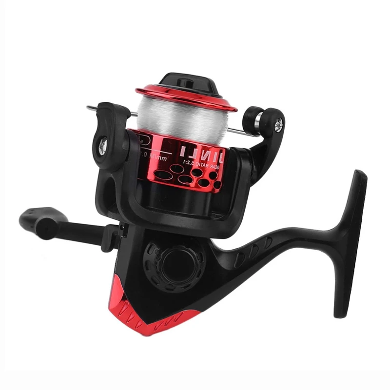 Yumoshi Red Jl200 Electroplating Fishing Reel Gear Ratio 5.1: 1 Spinning With Line Hot New Style | Спорт и развлечения
