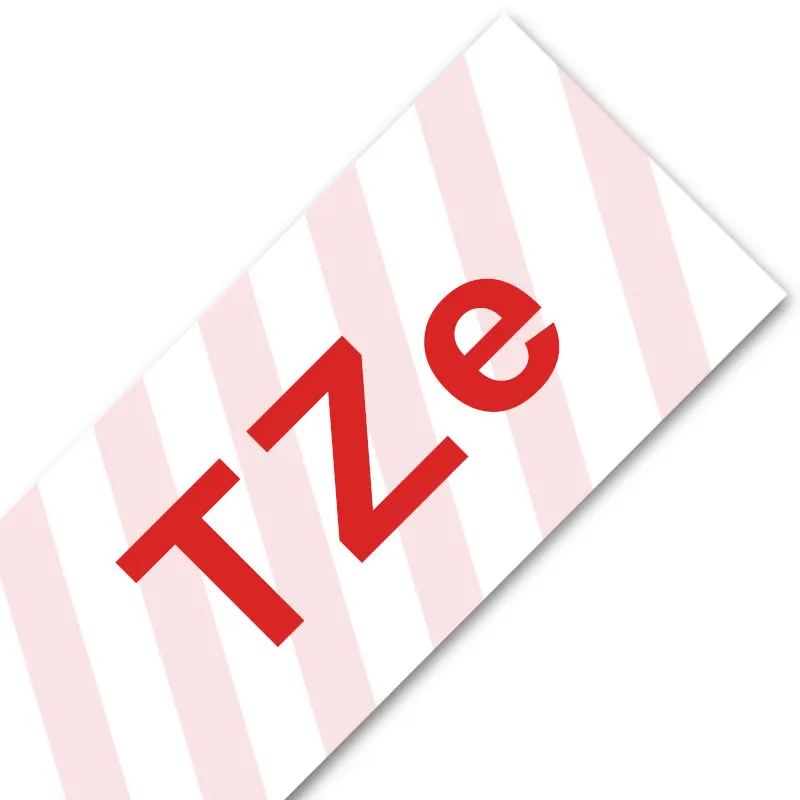 red on clear TZe231 стандартная ламинированная пленка 12 мм x 8 м Совместимость для Brother P-touch TZe ленты черный на белом принтере ленты TZe-231 производитель этикеток - Цвет: red on clear