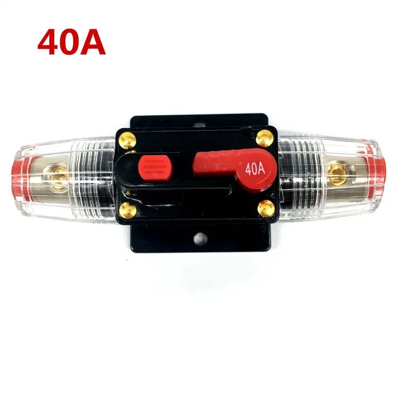 40A 20A 30A 50A60A 80A100A 150A 12 в автомобильный Грузовик аудио усилитель автоматический выключатель держатель предохранителя AGU стиль стерео усилитель ремонт предохранитель Ada - Цвет: 40A