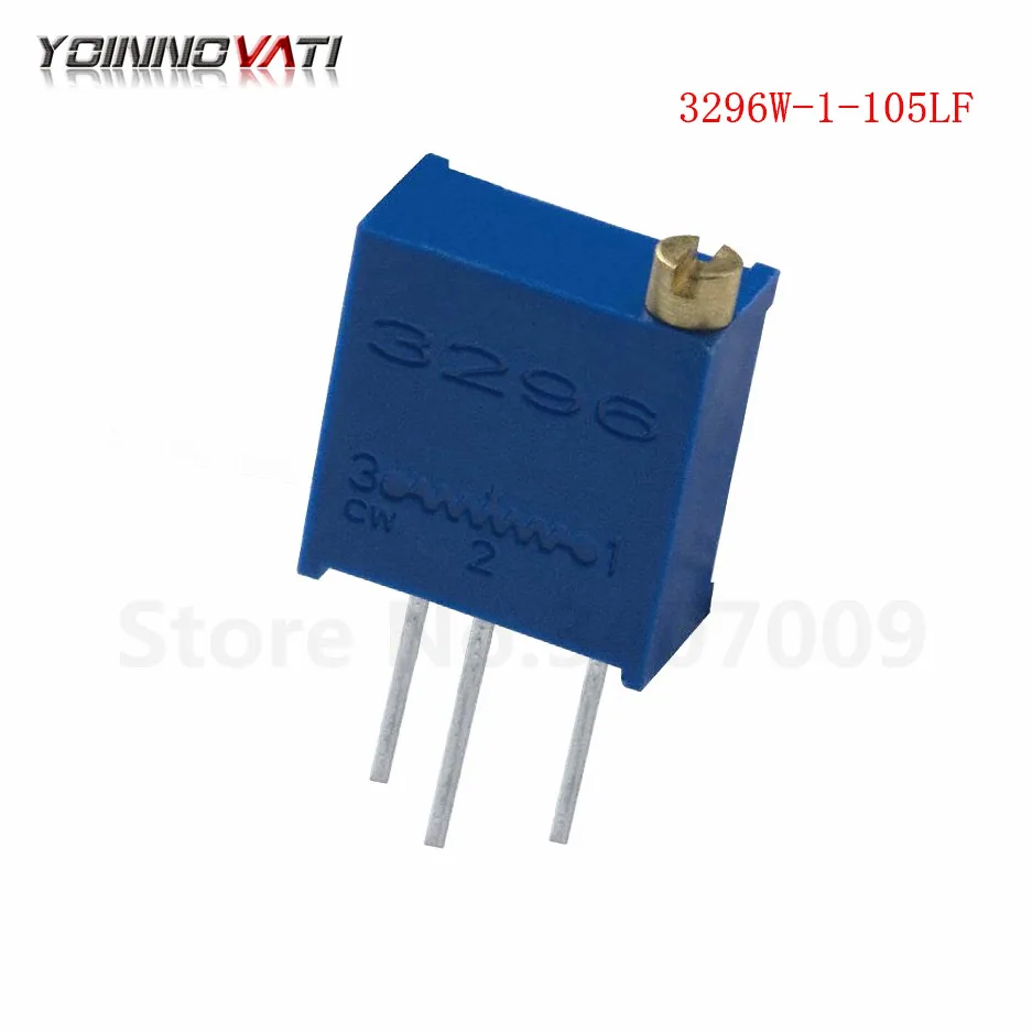 10Pcs/lot 3296W-1-105LF 3296W 105 1M ohm Top regulation Multiturn Trimmer Potentiometer High Precision Variable Resistor - купить по