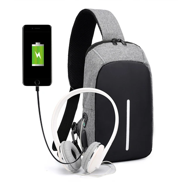 Многофункциональный usb рюкзак с защитой от кражи мужской мини через плечо