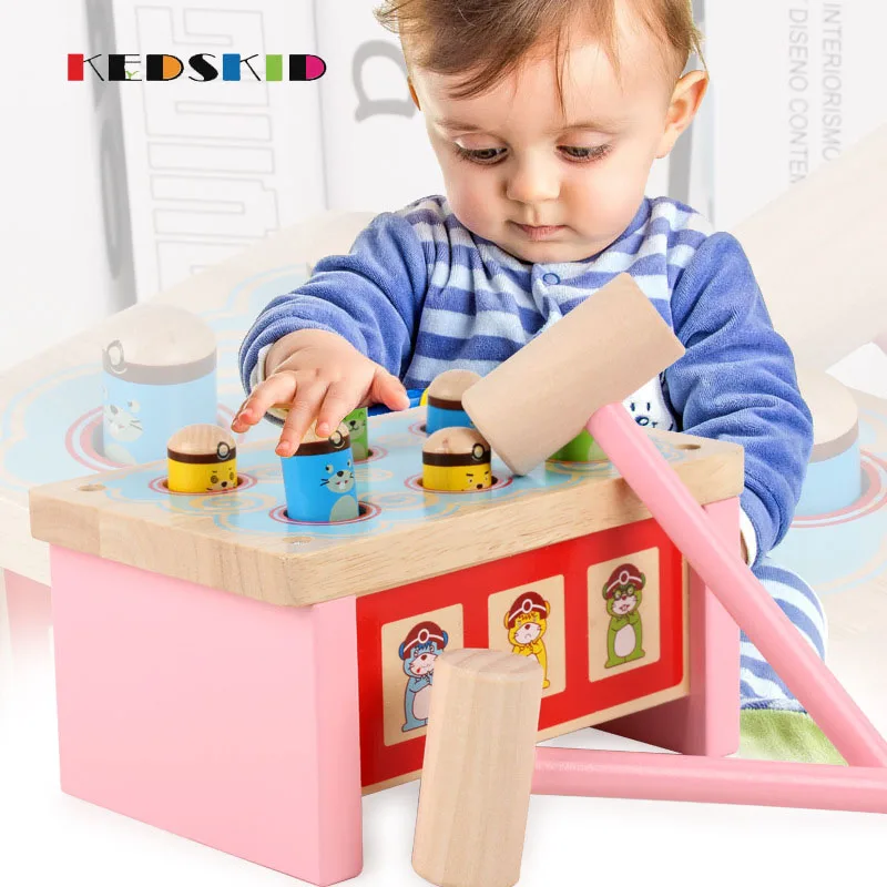 Деревянный интерес whac а моль игрушки развивающие игры building block осуществлять