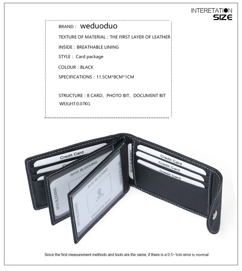 Weduoduo, новинка, ID, бизнес, кредитный держатель для карт, мужской кошелек, Обложка, чехол, водительские права, авто, Docu, для мужчин, t Of Car, для Porte Carte, визитница