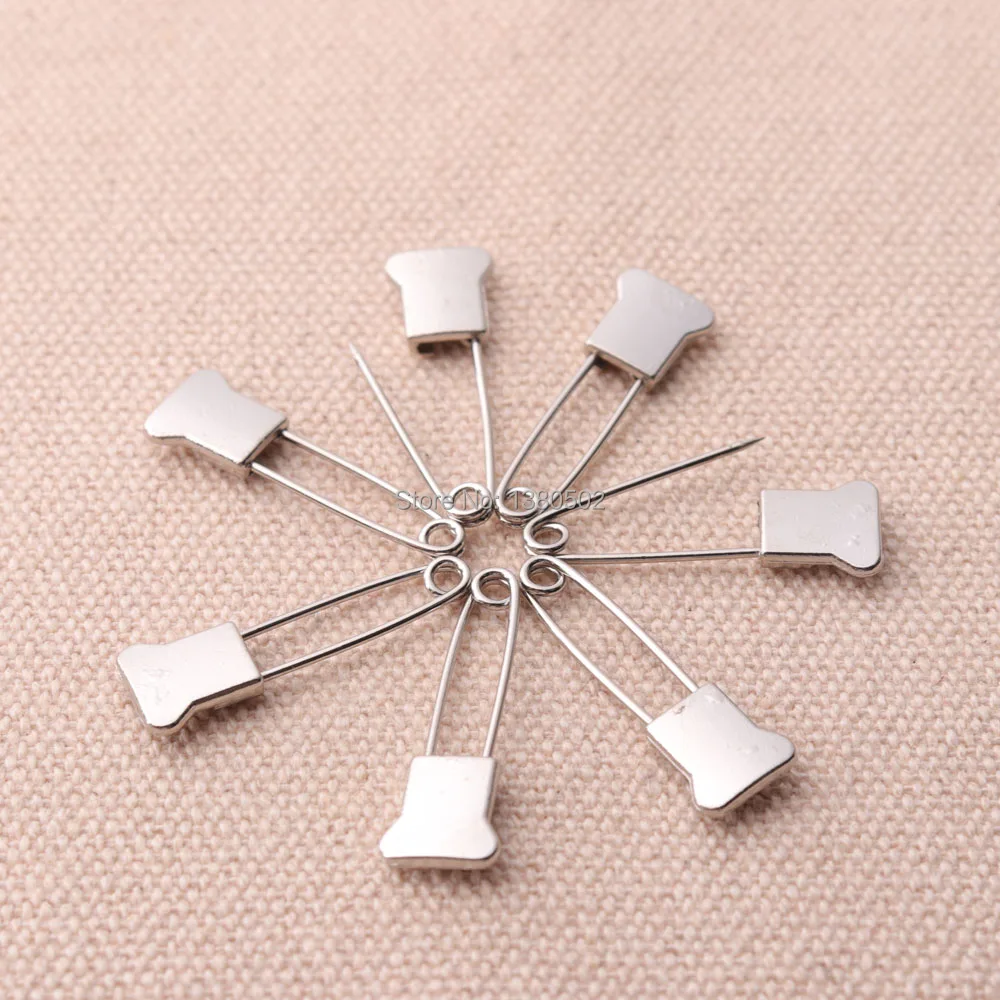 

30Pcs /lot 25*8mm decorative metal safety pins for garment accessories