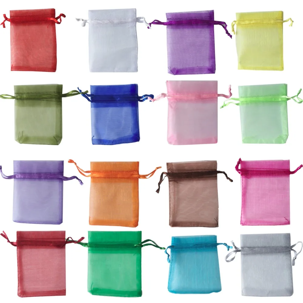

Hot sale! 7x9cm Premium ORGANZA Wedding Favour GIFT BAGS Jewelery Pouches Bundle pockets Pure Yarn bag, 100pcs/bag