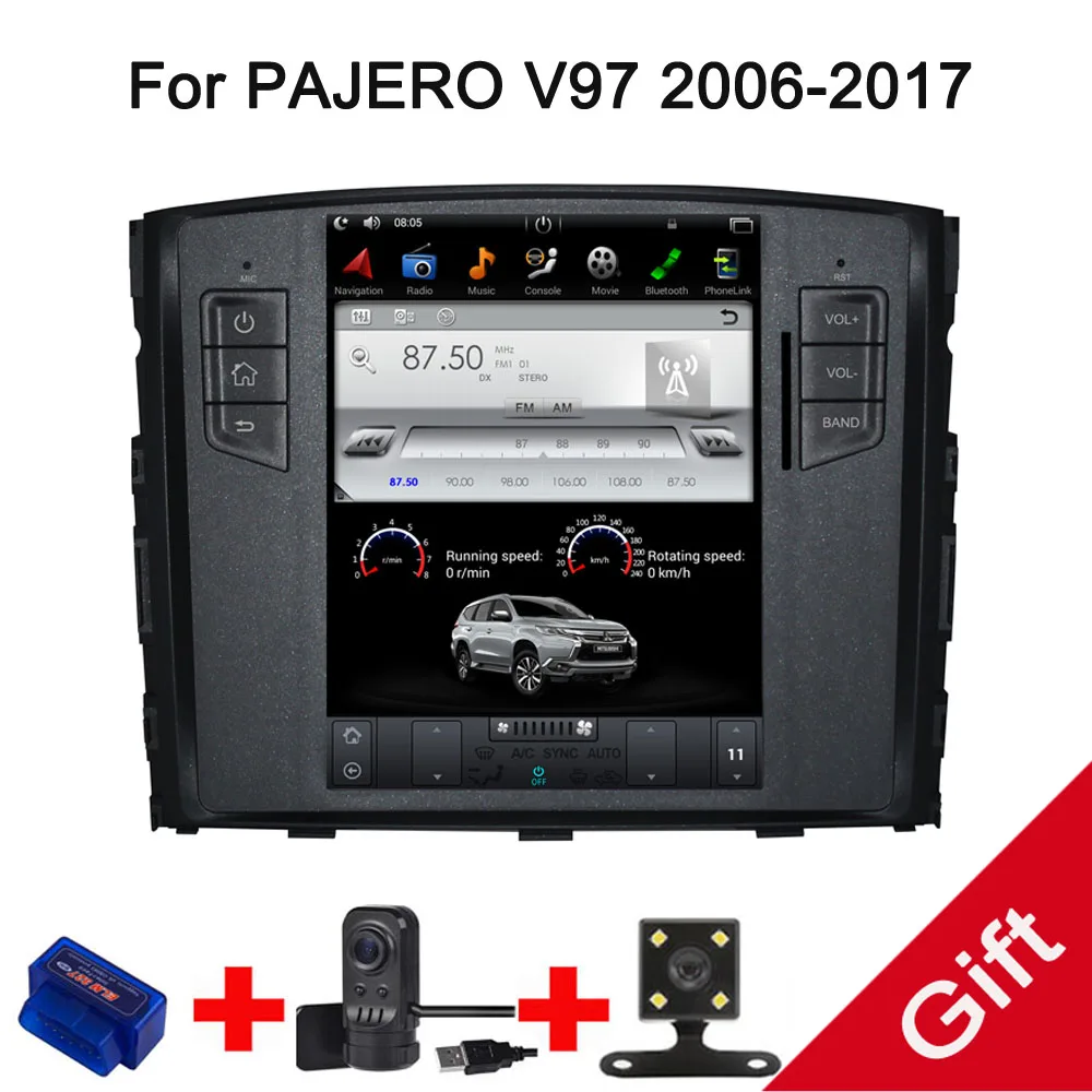 10 4 &quotTesla Тип Android Fit MITSUBISHI PAJERO V97 2005 2010 2011 2012 2013 2014 автомобильный DVD плеер навигации