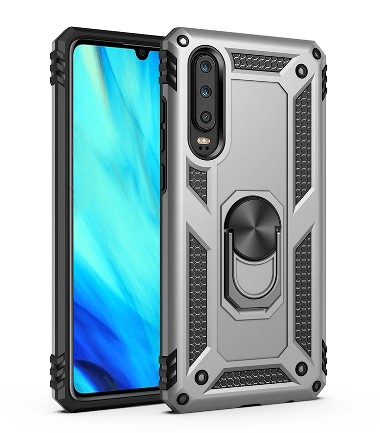 PFor Huawei P30 Pro case Holder Stand Armor Hybrid Magnetic Bracket Ring Cover For P20 Lite Y6 Y7 Y5 Y9 PSmart 2019 Case | Мобильные