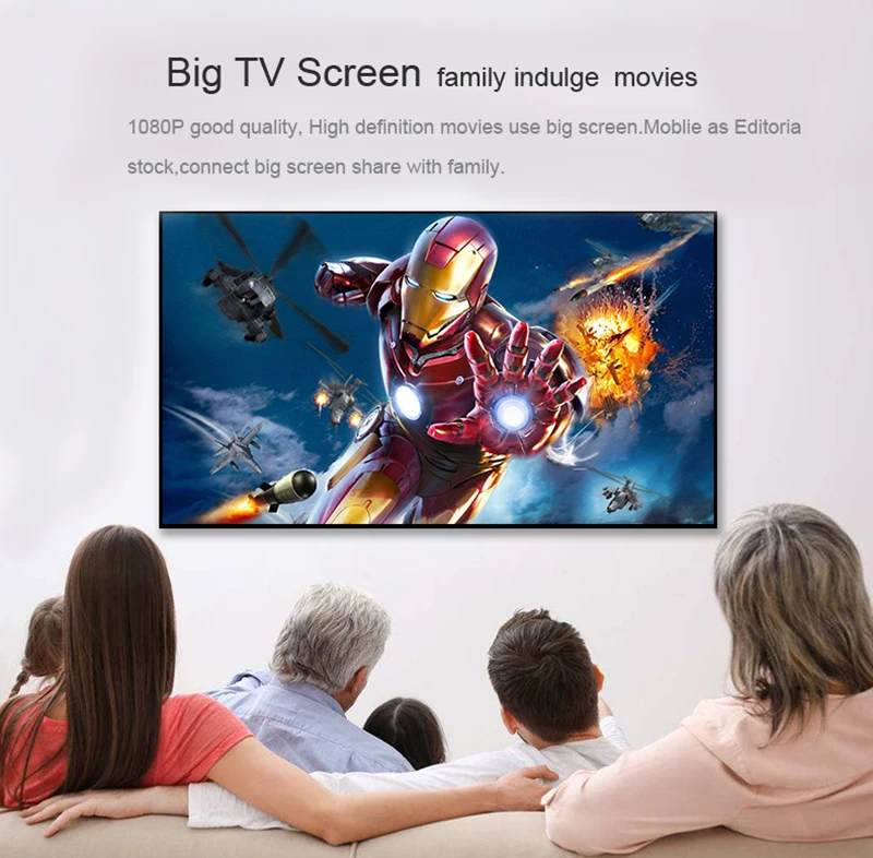 Для Mirascreen X7 ТВ Зеркальная Наклейка коробка переходник монитора с Wi-Fi Am8252b Hdmi + av