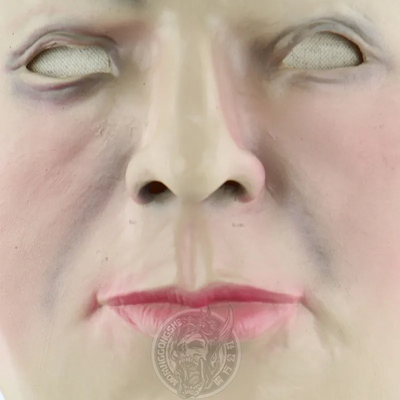 Латексная маска для лица Реалистичная Хэллоуина страшные маски|human skin mask|asian face