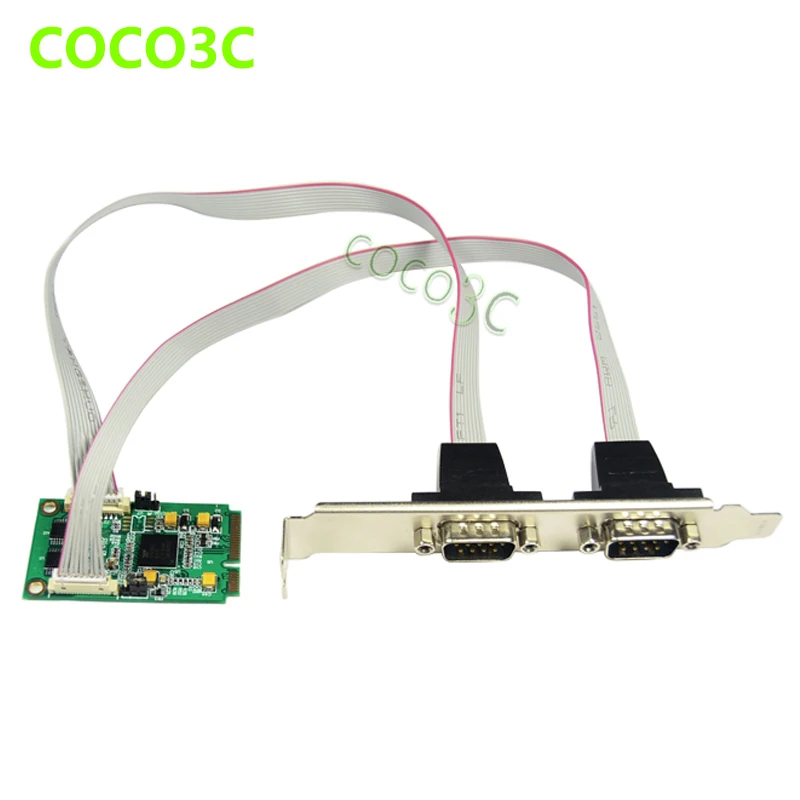 Mini PCIe к 2 портам RS232 COM адаптер для материнской платы Intel ITX PCI express последовательных