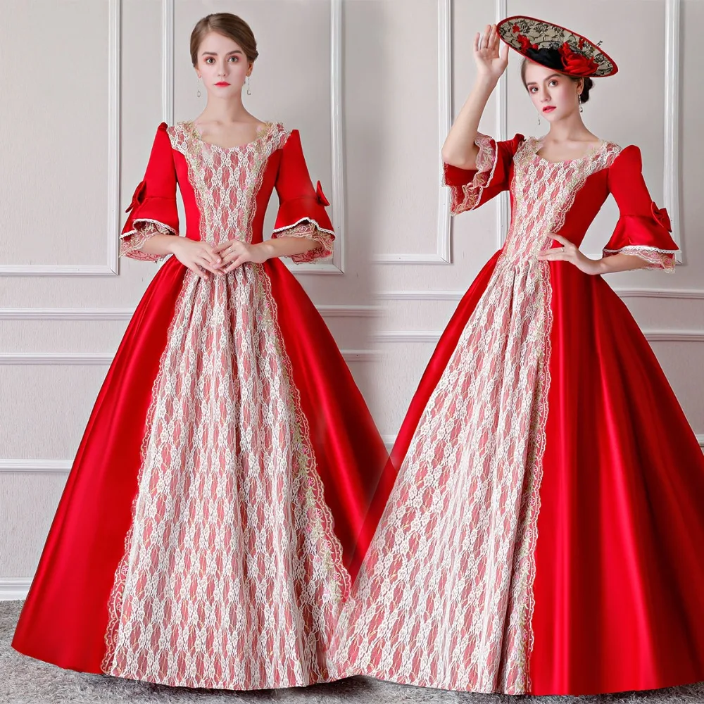 

Red Womens Gothic Clothing Civil War Southern Belle Ball Gowns