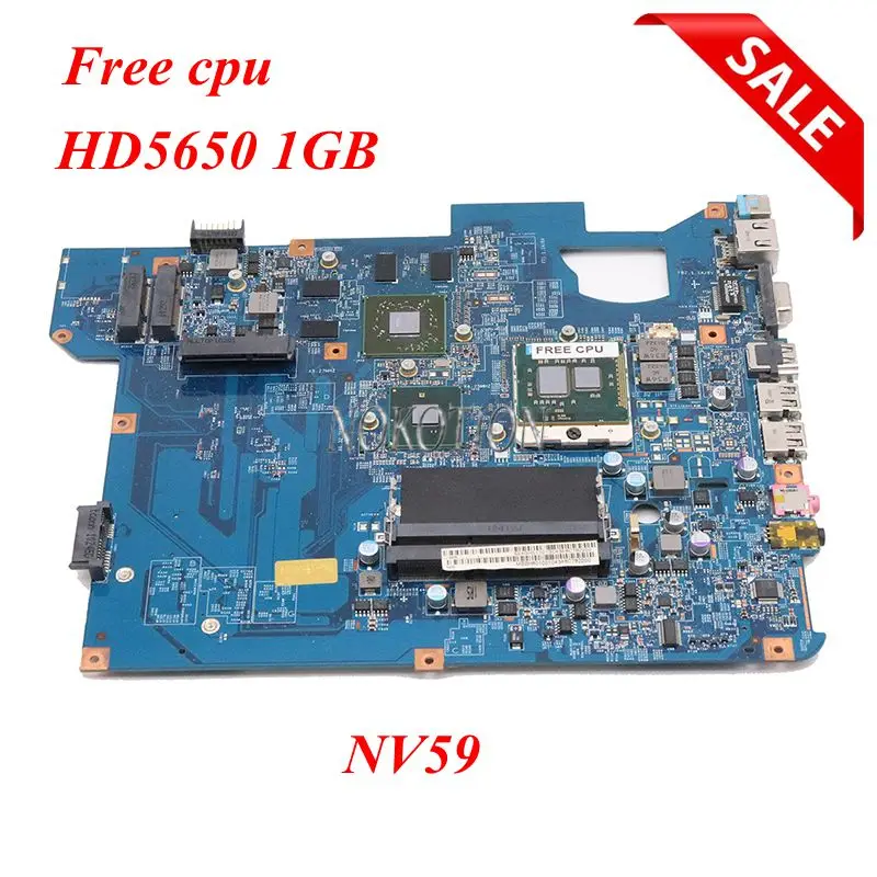 

NOKOTION MBBH601001 MBBH601001 материнская плата для шлюза NV59 Материнская плата ноутбука 48.4GH01.01M HM55 DDR3 HD5650 1 ГБ Бесплатный процессор