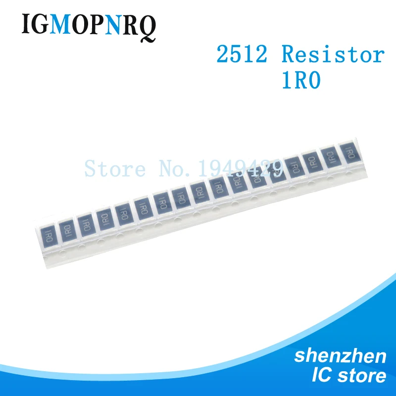 50 шт. 2512 5% 1 Вт SMD Чип резисторы 0R - 10M 0 10 100 220 470 Ом 10R 100R 220R 470R 1K 2 K 4 7 10K 100K 1M |