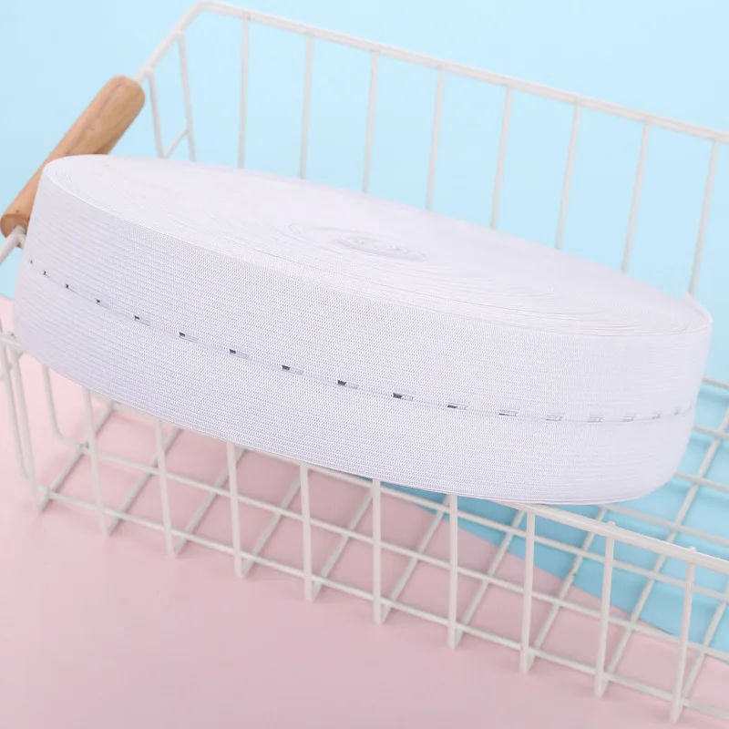 white 2 м/лот 15/20/25 мм белый/черный плоским петли резинки швейная фурнитура свадебная одежда эластичная лента для нижнее белье - Цвет: white