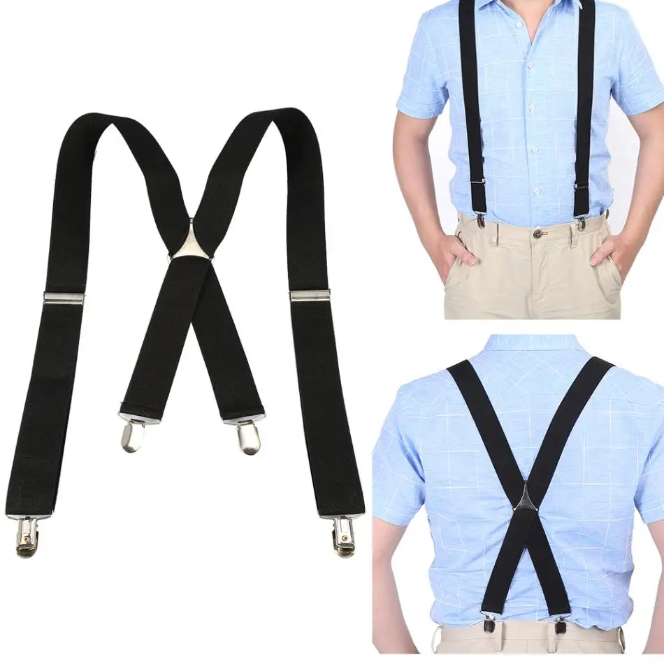 Эластичные подтяжки tirantes hombre bretelle pantalon3 5 см ширина X образные регулируемые 4