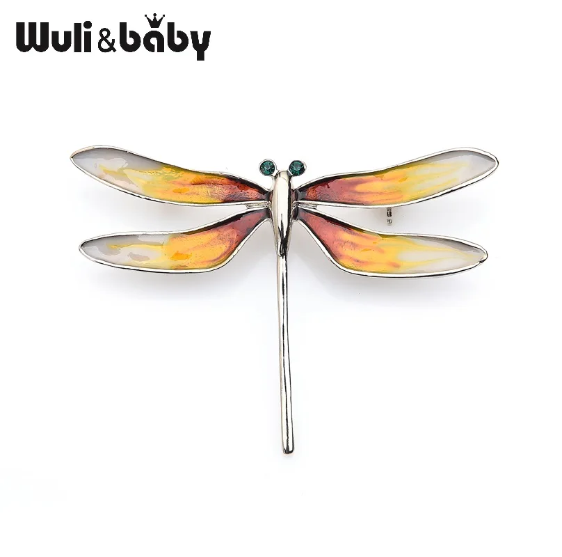 Wuli& baby винтажные масляные эмалированные Броши с насекомыми, женская и мужская брошь для вечеринки, булавки, подарки - Окраска металла: B