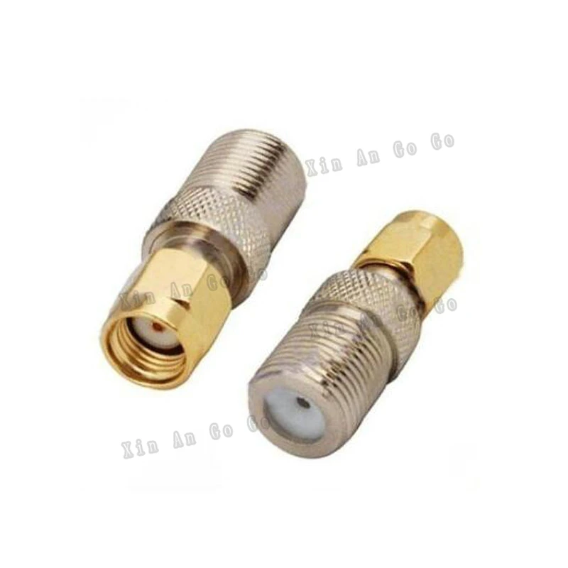 

RF coaxial coax F to SMA connector F female to RP-SMA male Jack adapter fast ship