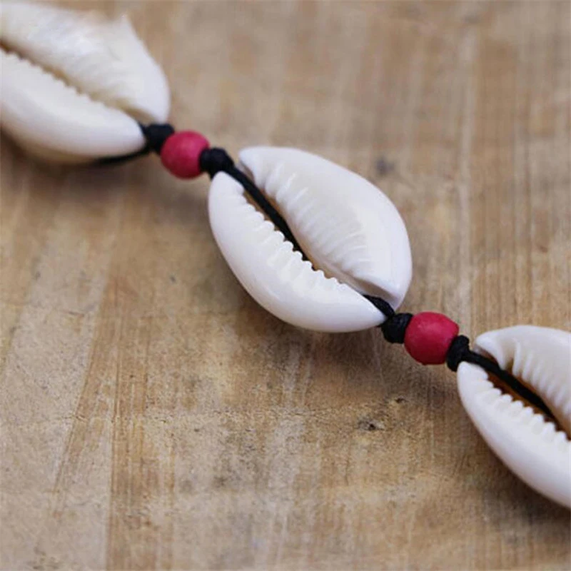 Ethnic Style White Shell Choker Necklaces For Women Handmade Shells Beaded Chain Necklace Boho Collar Jewelry Hot Sale | Украшения и