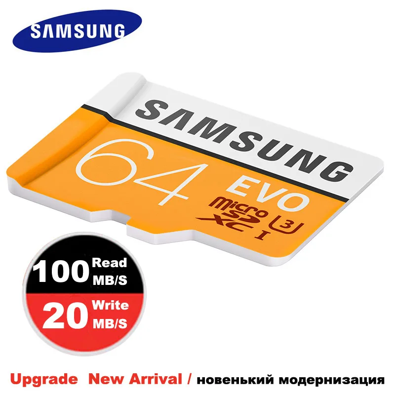 карта памяти Новое прибытие 2017 samsung micro sd карты 64 ГБ evo 32 Class10 TF mini sim Memoria Карты C10 100