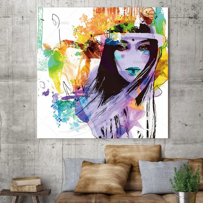 

Art canvas painting Wall poster portrait home decor print figure Wall Art Pictures prints on canvas decoration for living room